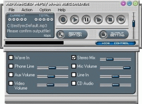 Audio MP3 WMA Recorder screenshot